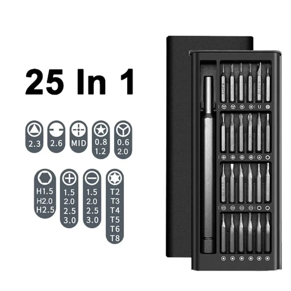 25 in 1 / 63 in 1 Mini Precision Mechanic Screwdriver Set, Watch Tool with 24 Bits 25 in 1 / 63 in 1 Mini Precision Mechanic Screwdriver Set, Watch Tool with 24 Bits